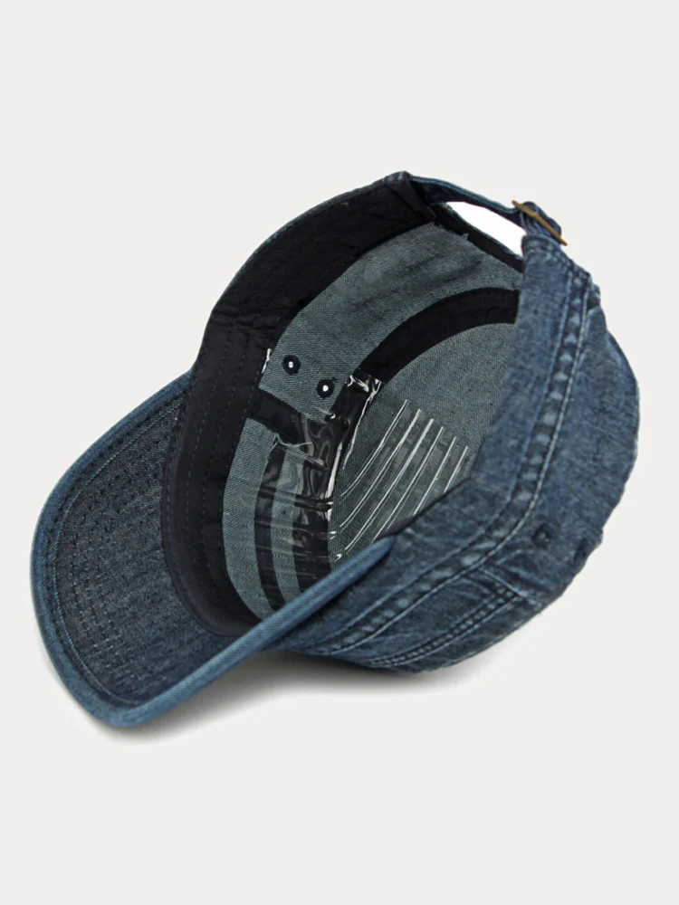 100% Cotton Washed Denim Army Caps - Image 13