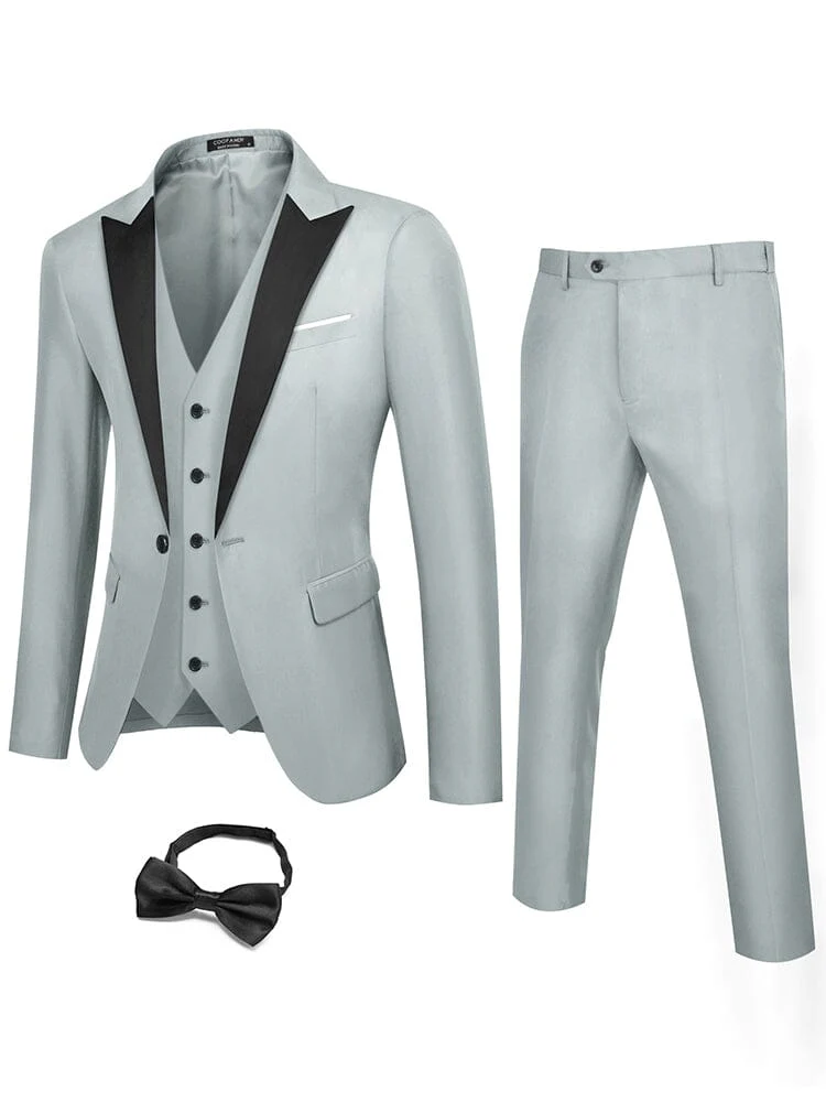 3 Piece Tuxedo Suit Set with Bow Tie (US Only) - Image 4