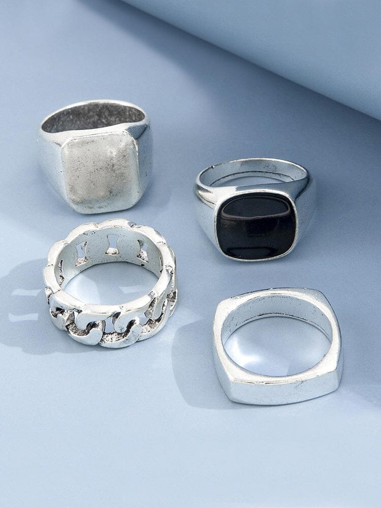 4Pcs Punk Rings Set - Image 3