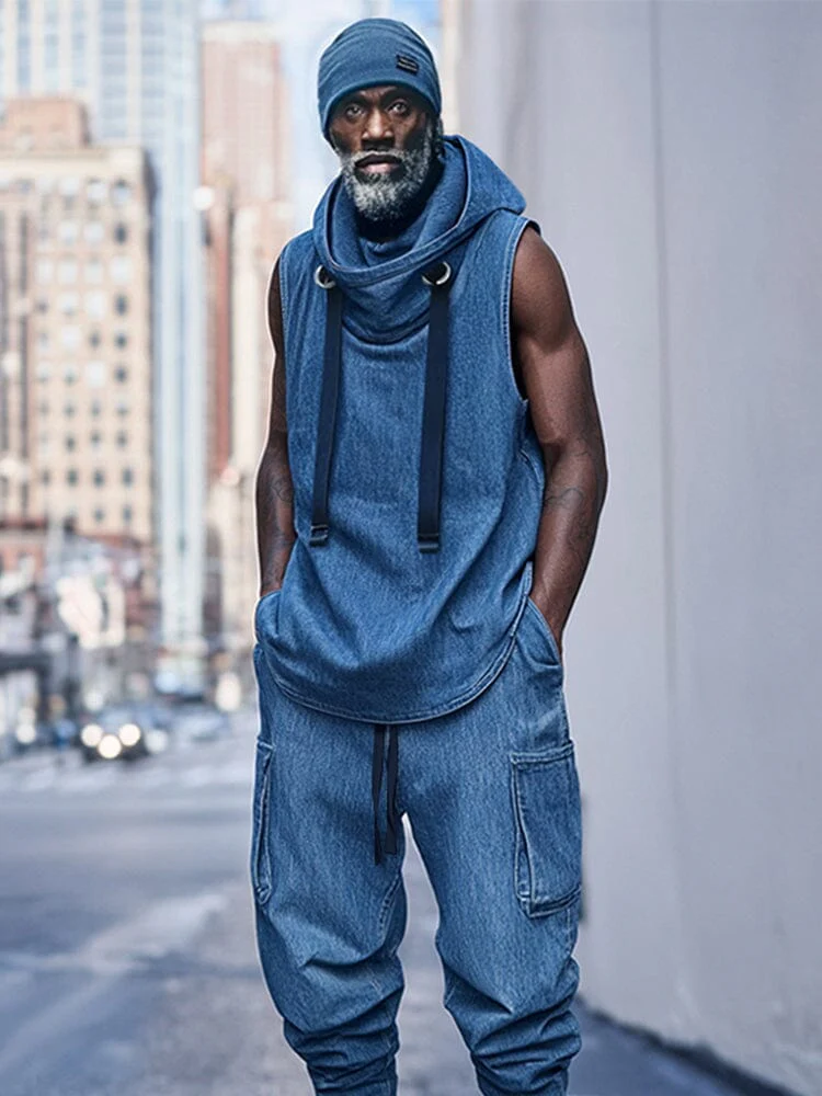 Active Denim 2-Piece Streetwear Set - Image 3