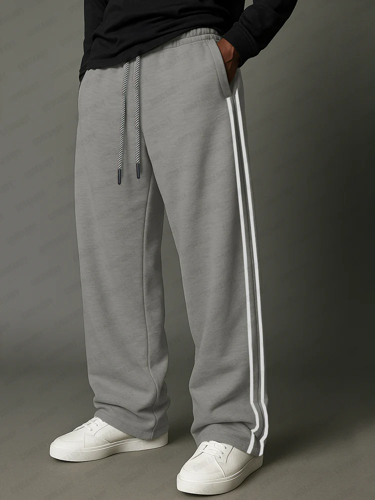 Active Side Stripe Loose Fit Pants - Image 2