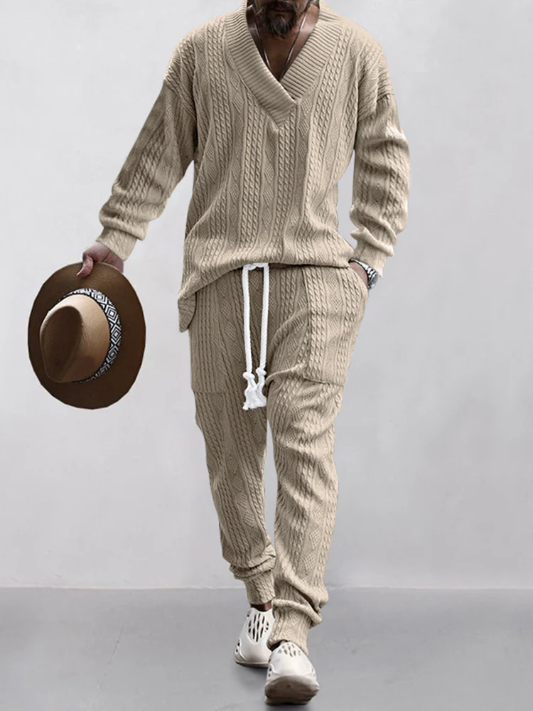 Athleisure Cable Jacquard Set - Image 2