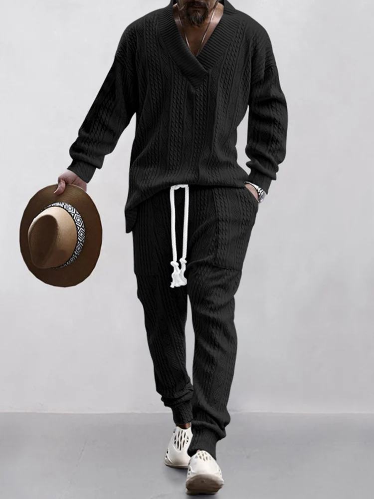 Athleisure Cable Jacquard Set - Image 3