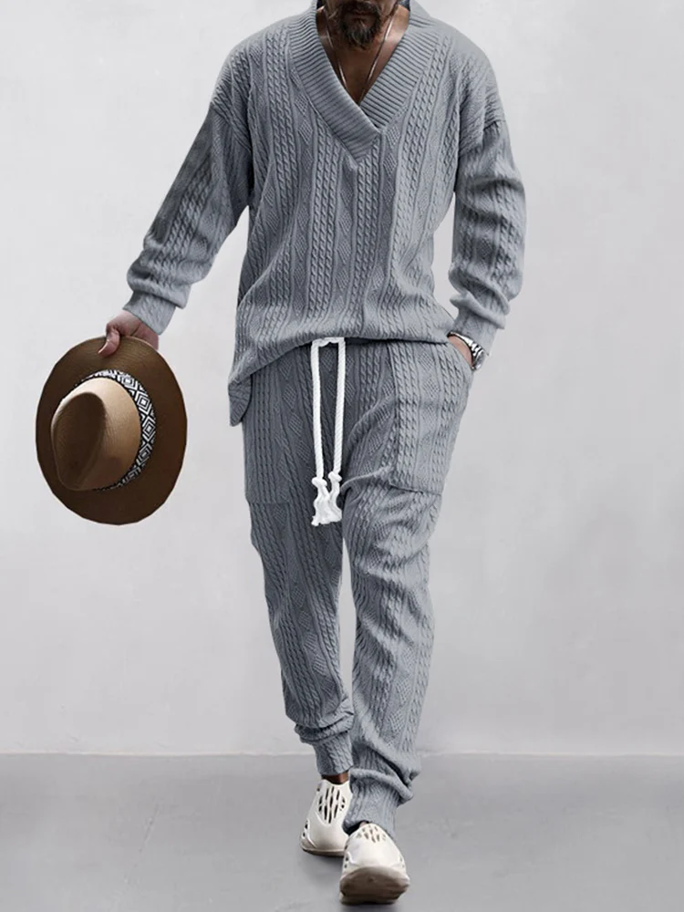 Athleisure Cable Jacquard Set - Image 4