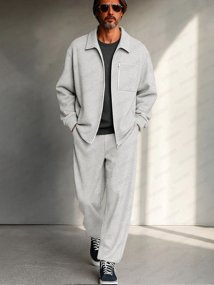 Athleisure Comfort Jacket Pants Set - Image 2