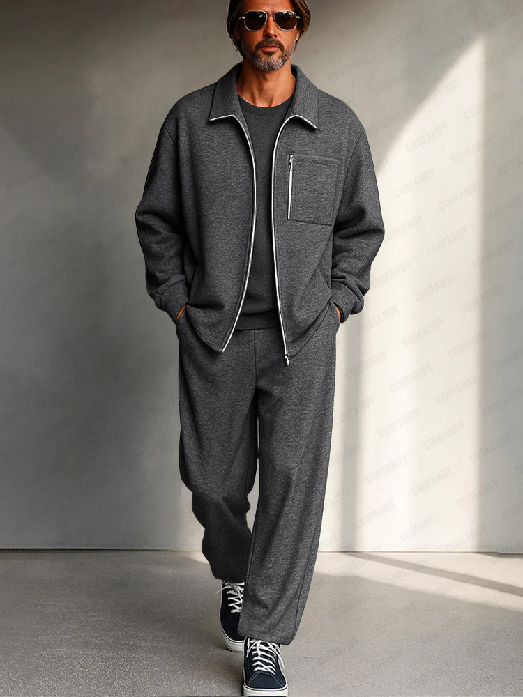 Athleisure Comfort Jacket Pants Set - Image 3