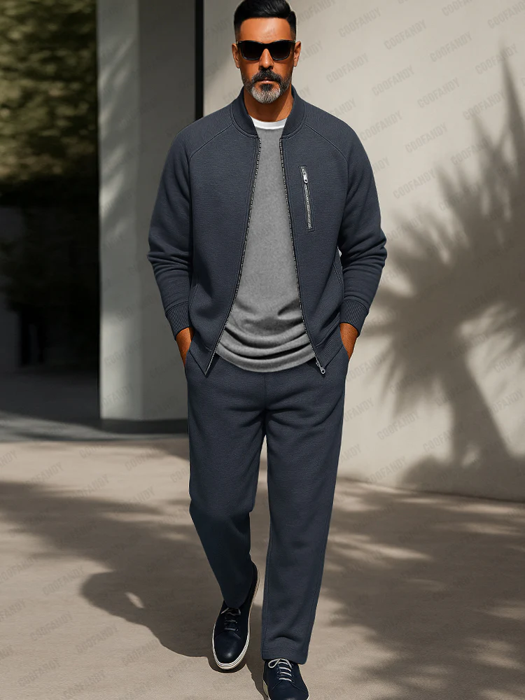 Athleisure Comfort Raglan Sleeve Jacket Set - Image 2