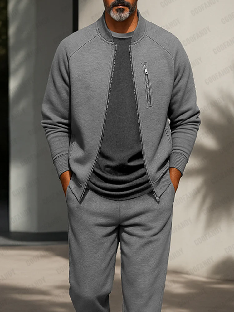Athleisure Comfort Raglan Sleeve Jacket Set - Image 5