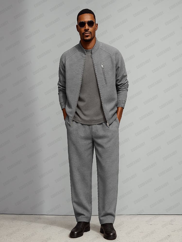 Athleisure Comfort Raglan Sleeve Jacket Set - Image 7