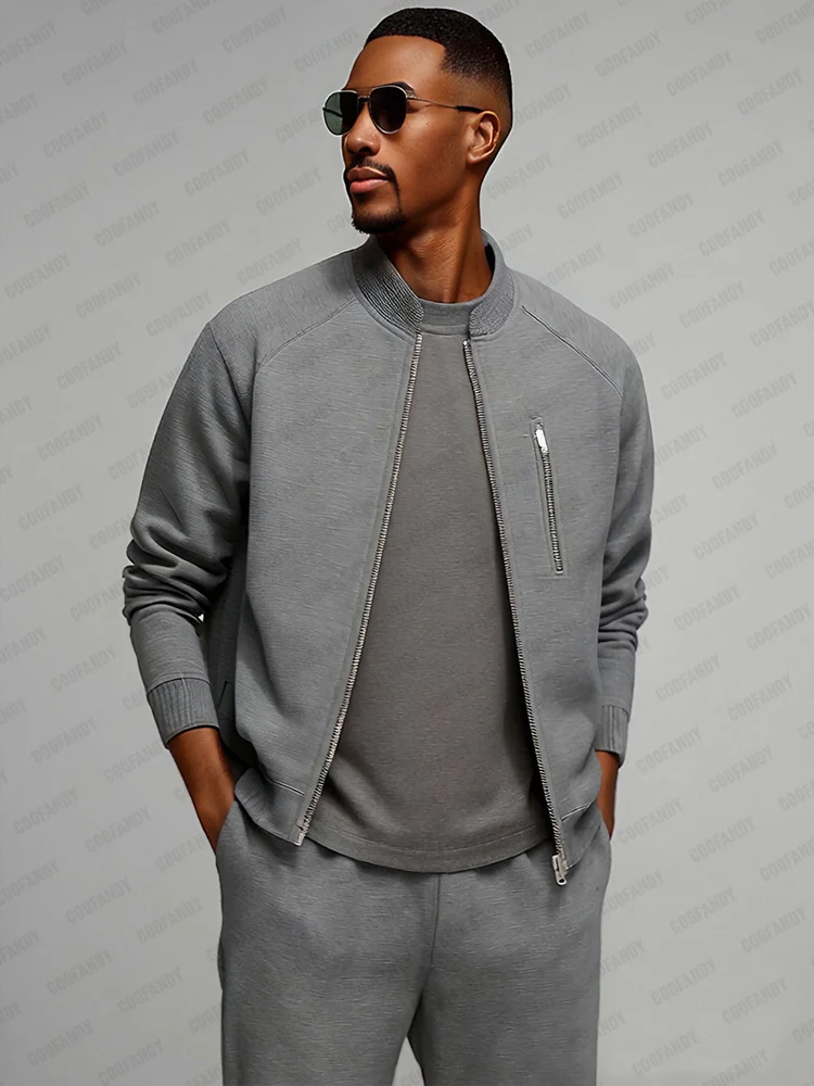 Athleisure Comfort Raglan Sleeve Jacket Set - Image 8