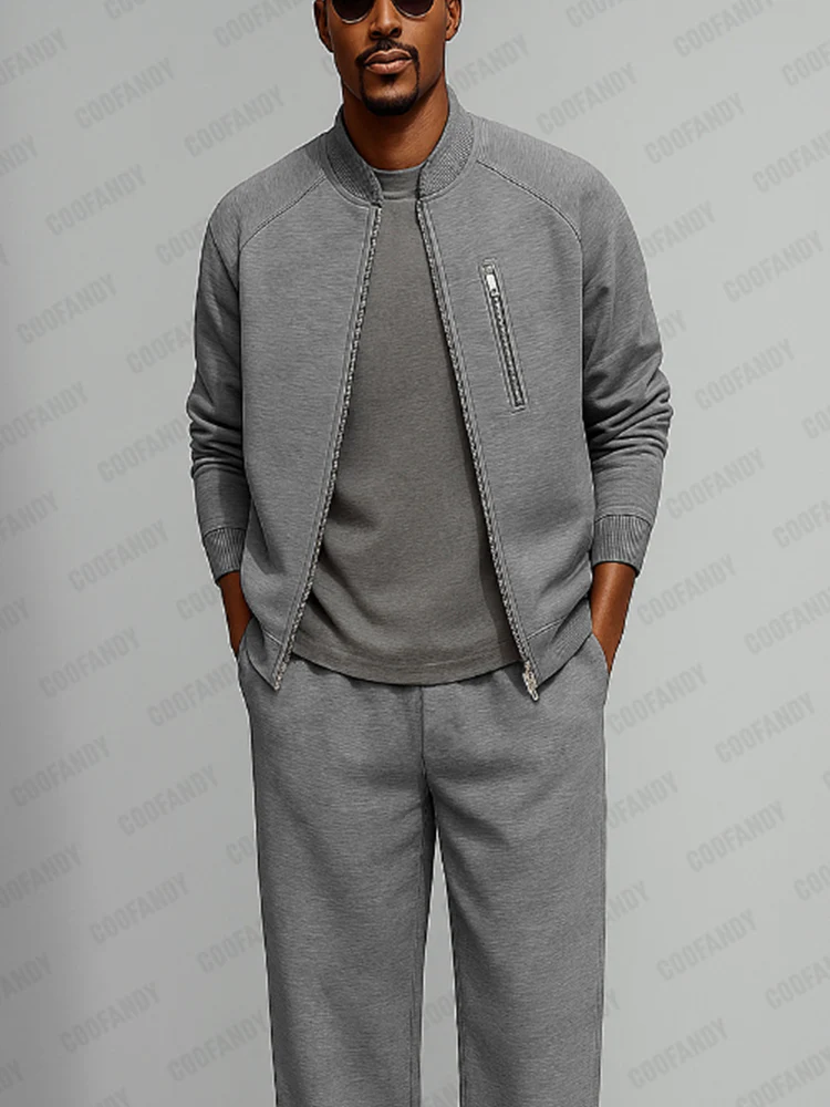 Athleisure Comfort Raglan Sleeve Jacket Set - Image 9