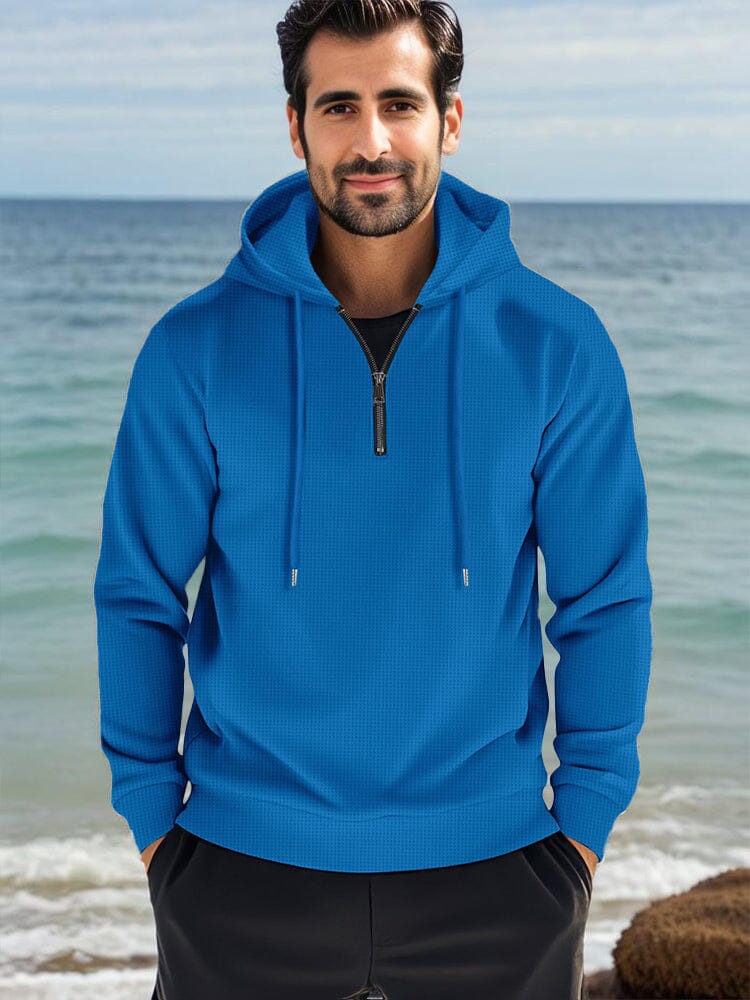 Athleisure Comfort Waffle Hoodie - Image 3