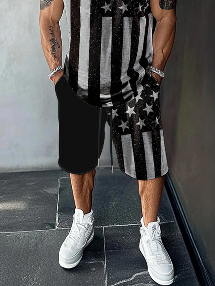 Athleisure Flag Printed Tank Top Set - Image 5