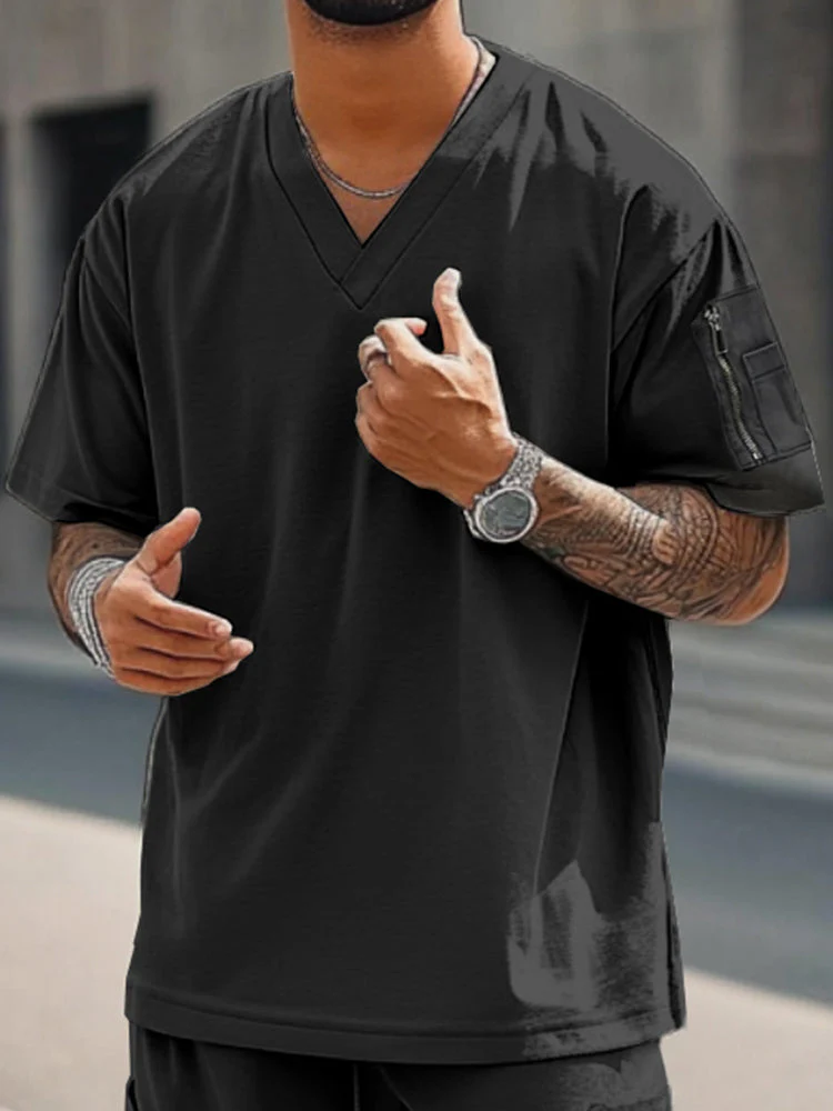 Athleisure Functional Pockets T-Shirt Set - Image 5