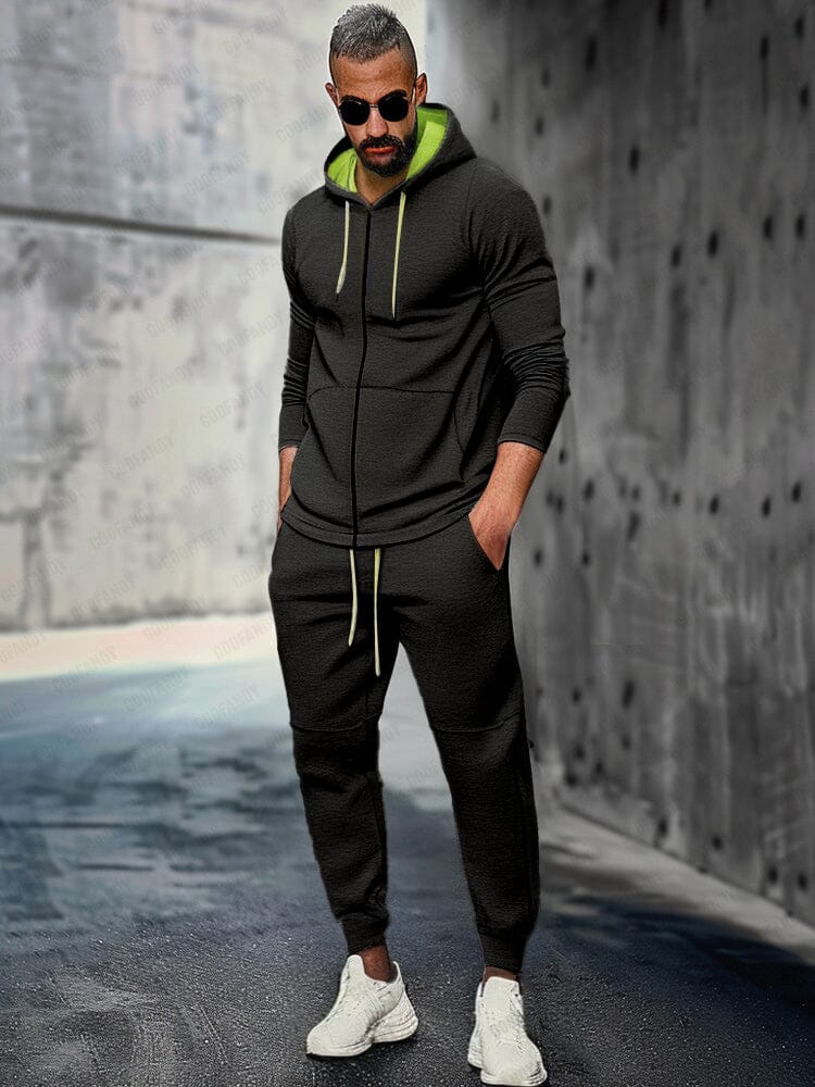 Athleisure Hooded Jacket Jogger Set - Image 2