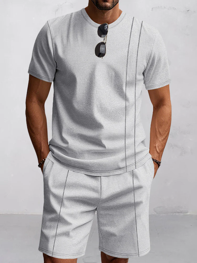 Athleisure Loose Fit waffle 2-Piece Set - Image 3