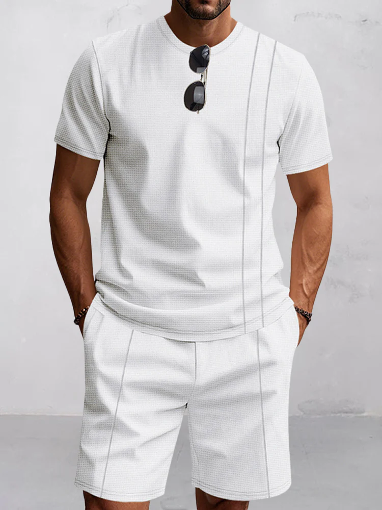 Athleisure Loose Fit waffle 2-Piece Set - Image 5