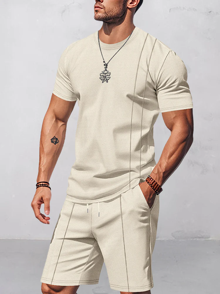 Athleisure Loose Fit waffle 2-Piece Set - Image 6