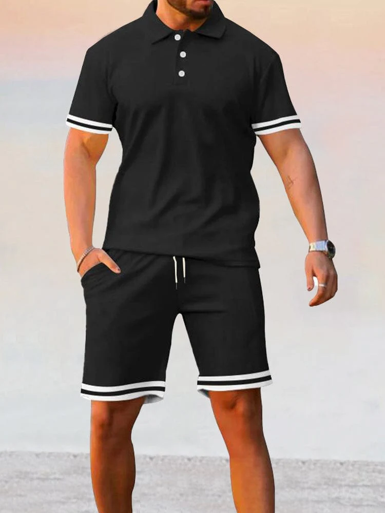 Athleisure Stretch Polo Shirt Sets - Image 3