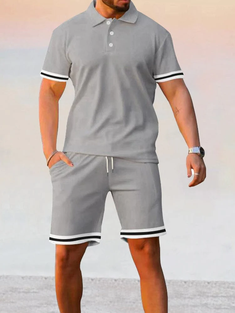 Athleisure Stretch Polo Shirt Sets - Image 6
