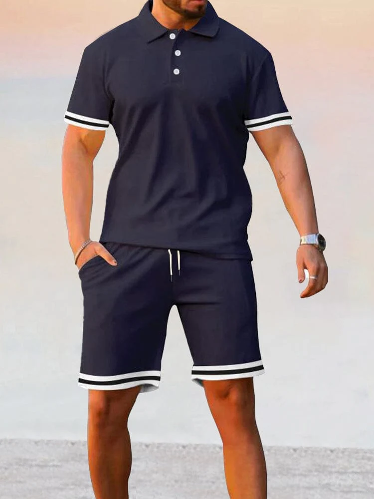 Athleisure Stretch Polo Shirt Sets - Image 7