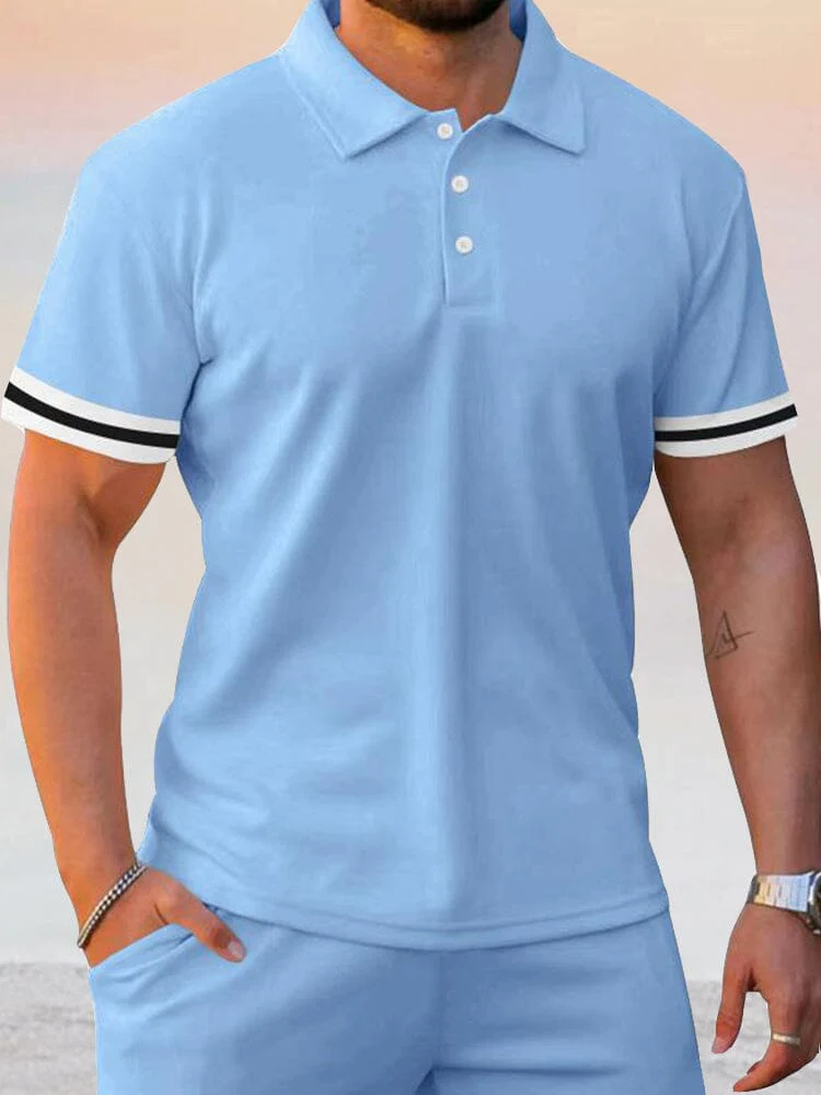 Athleisure Stretch Polo Shirt Sets - Image 9