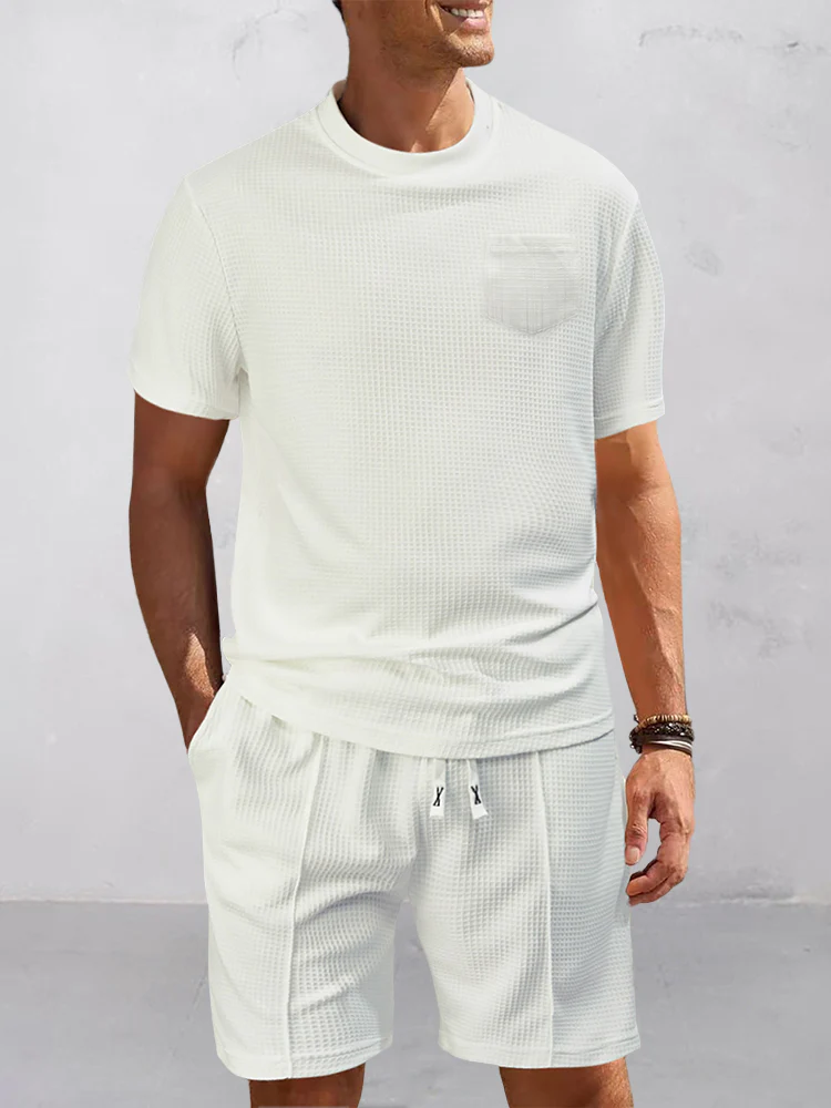 Athleisure Waffle 2-Piece Set