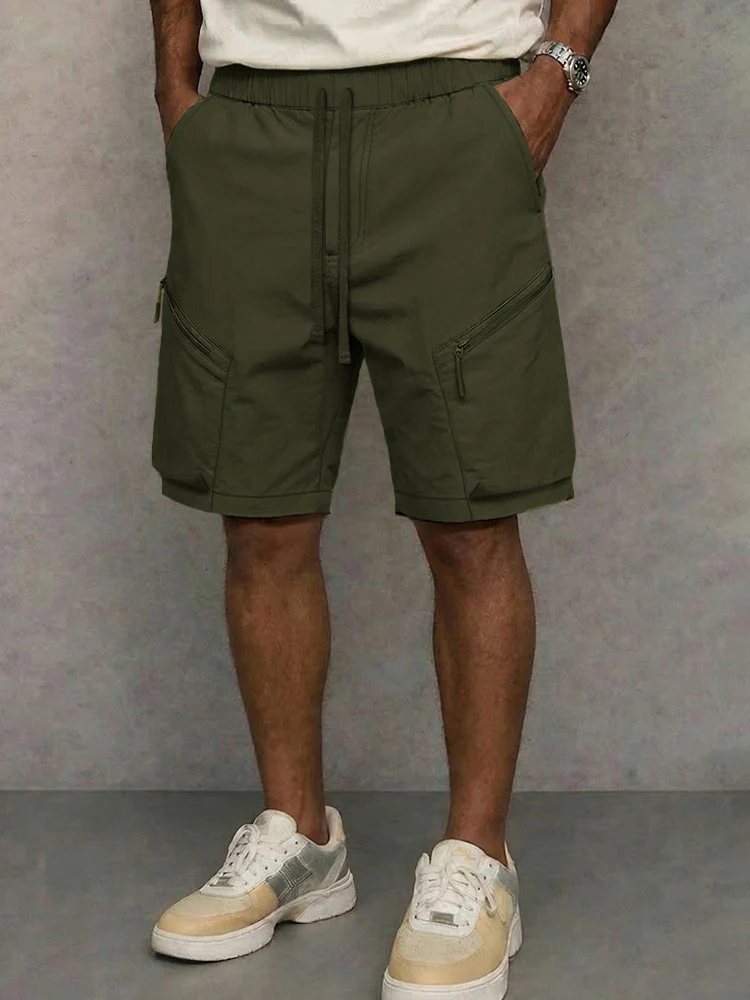 Athleisure Zip Pockets Cargo Shorts - Image 2