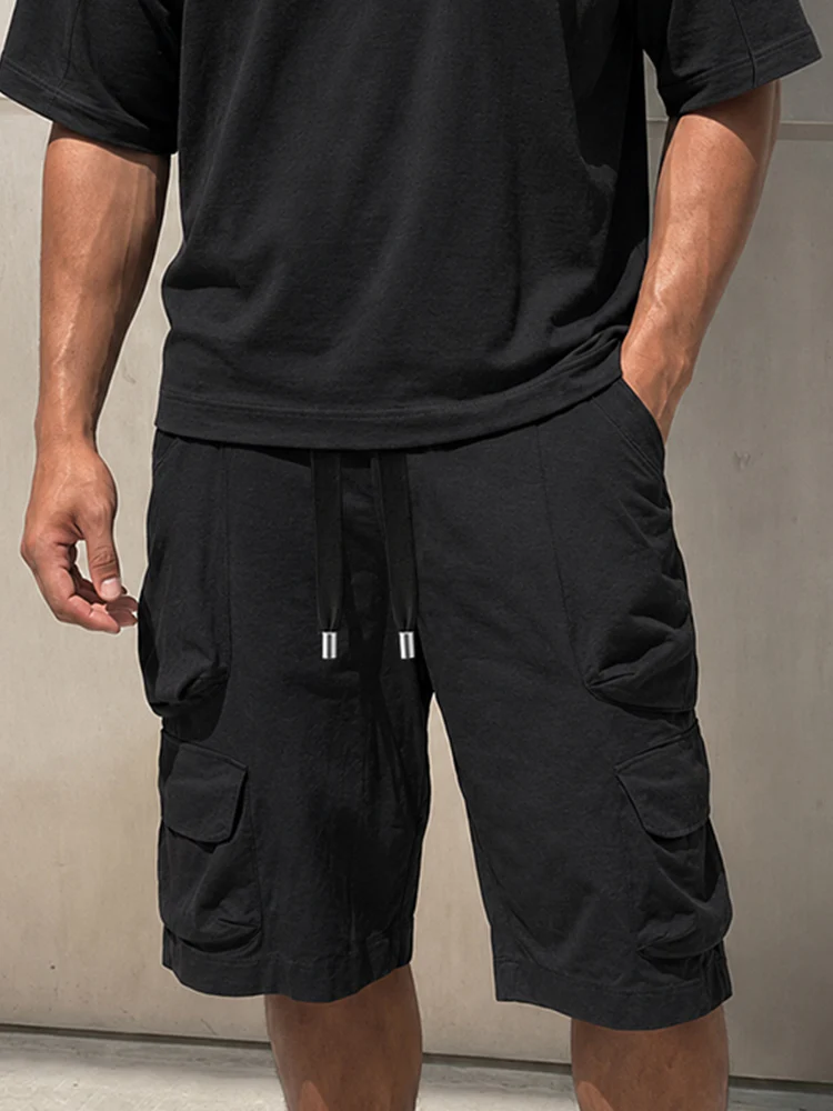 Athletic Street Tee and Cargo Shorts Set - Image 4