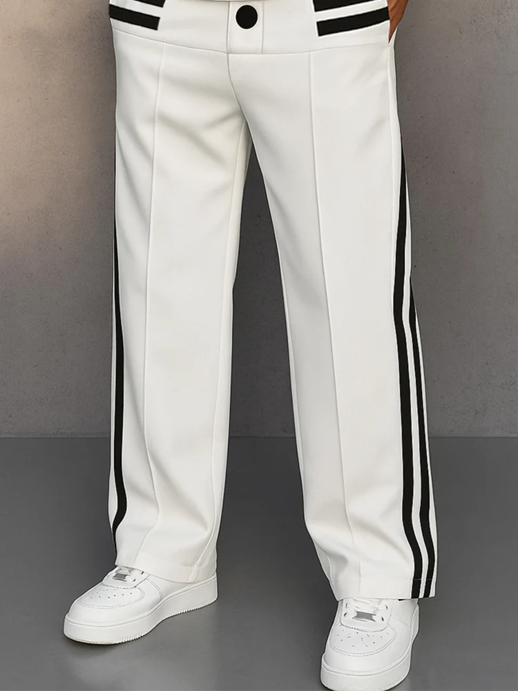 Athletic Stripe Design Jogger Pants - Image 4