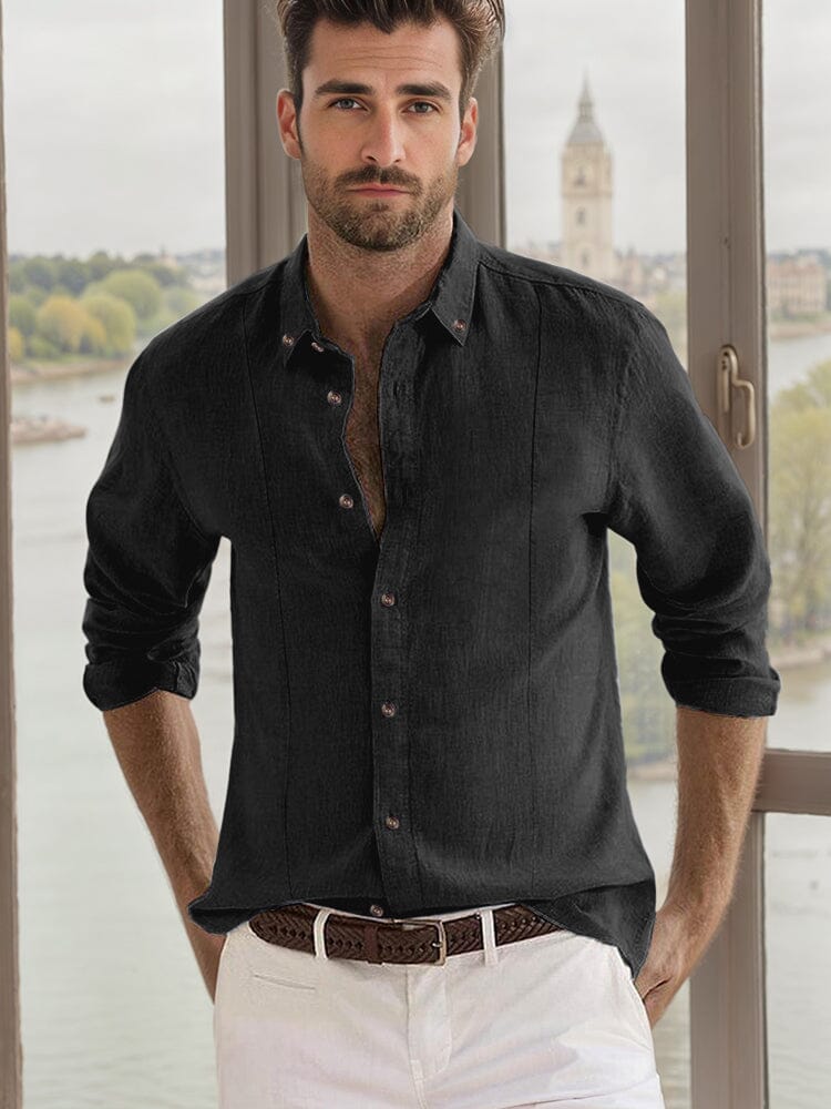 Basic 100% Cotton Button Shirt - Image 2