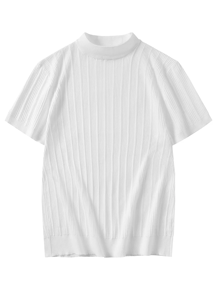 Basic Mock Neck Knit Tee (US Only) - Image 11
