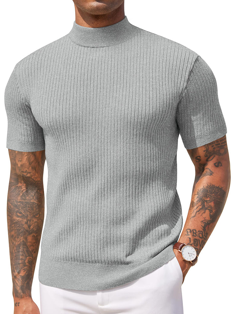 Basic Mock Neck Knit Tee (US Only) - Image 6