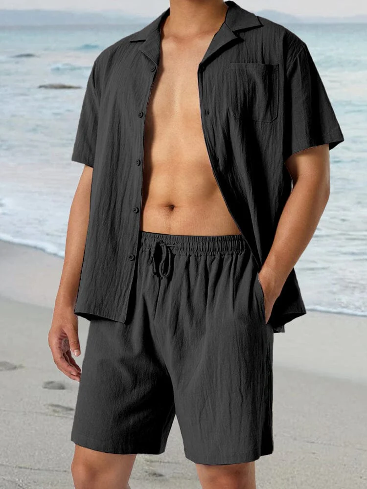 Basic Versatile 100% Cotton Shirt Set - Image 2