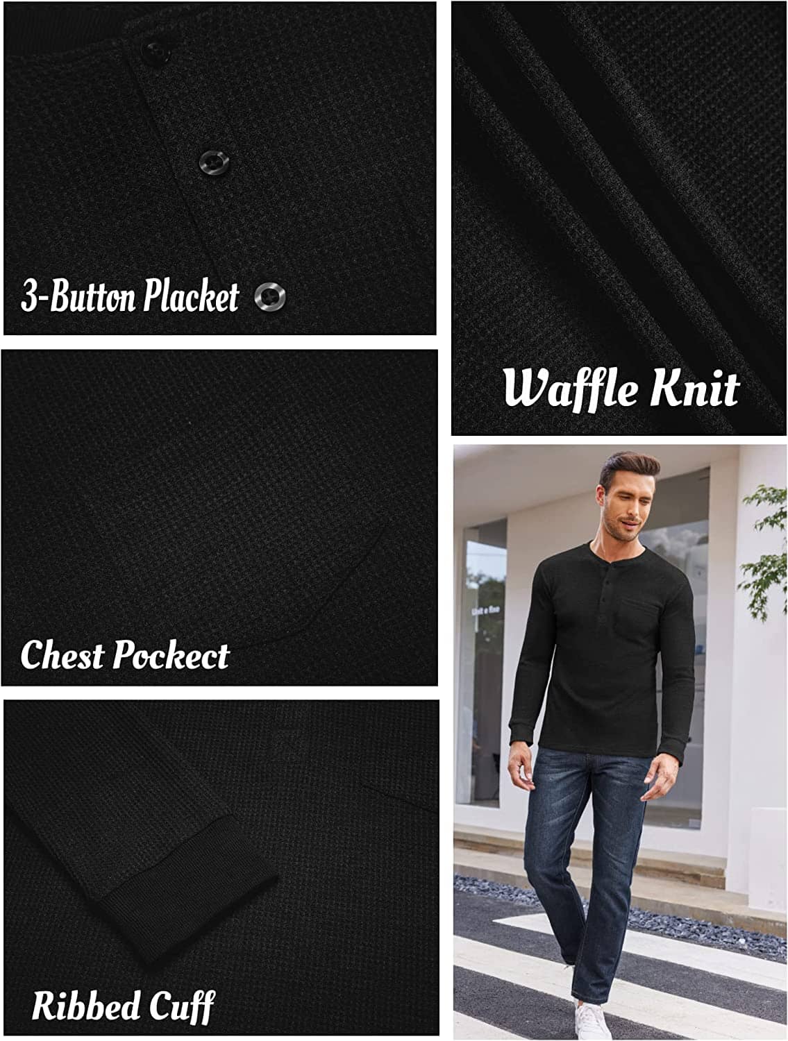 Basic Waffle Pullover Long Sleeve T-Shirt (Live Only) - Image 13