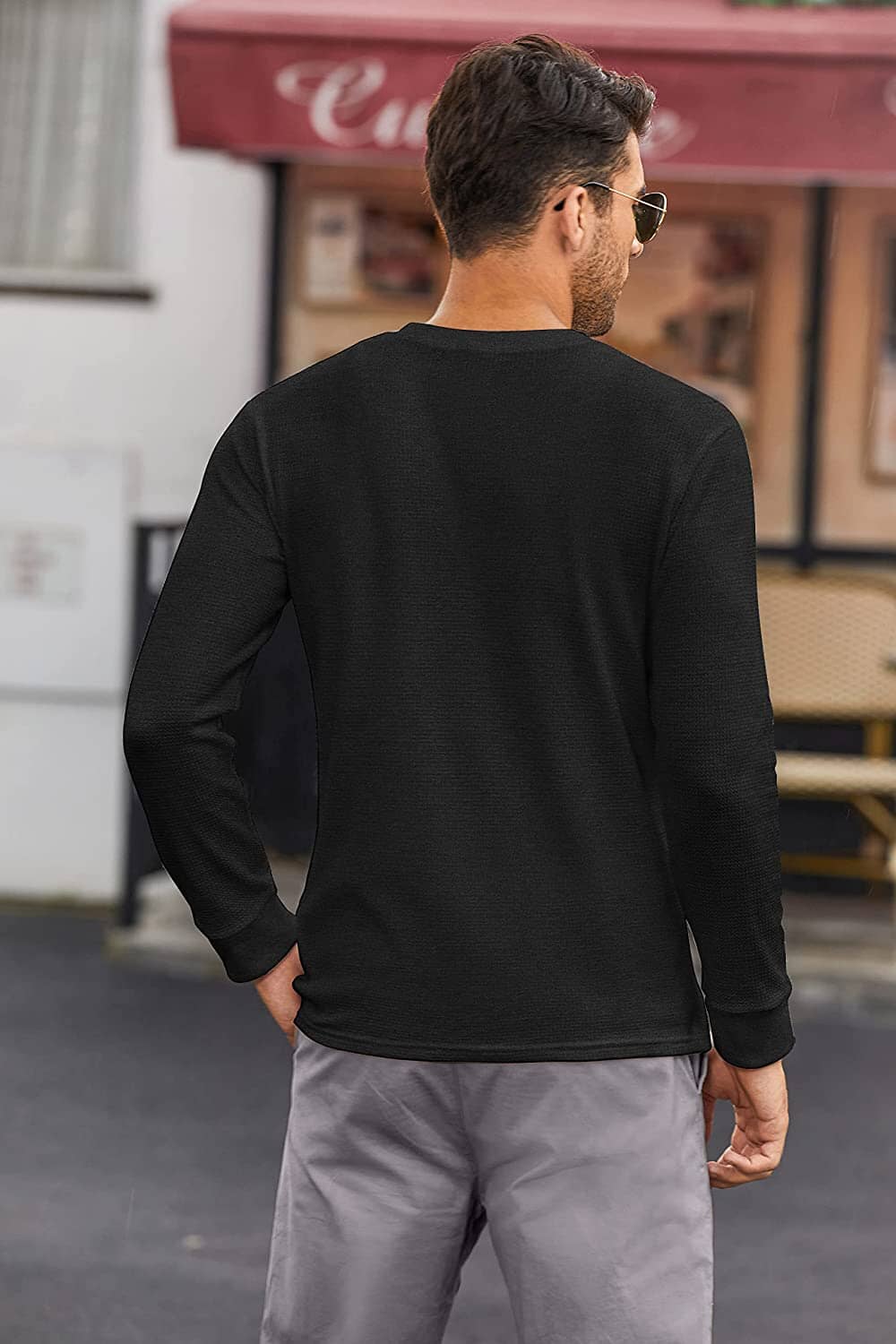 Basic Waffle Pullover Long Sleeve T-Shirt (Live Only) - Image 15