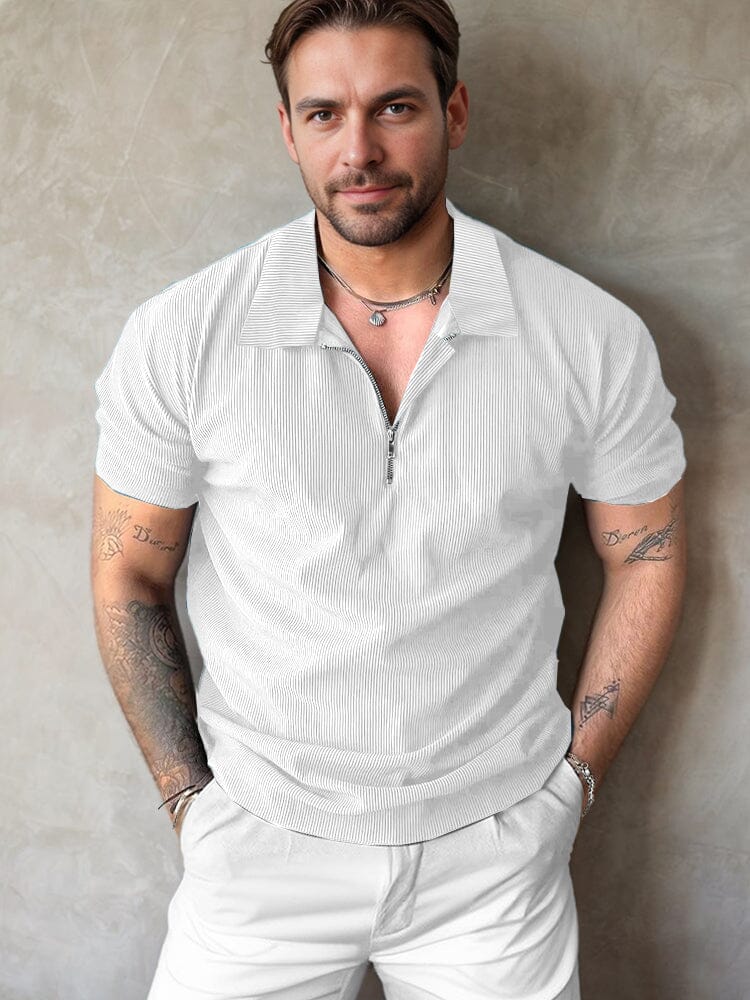 Beathable Corduroy Polo Shirt - Image 5