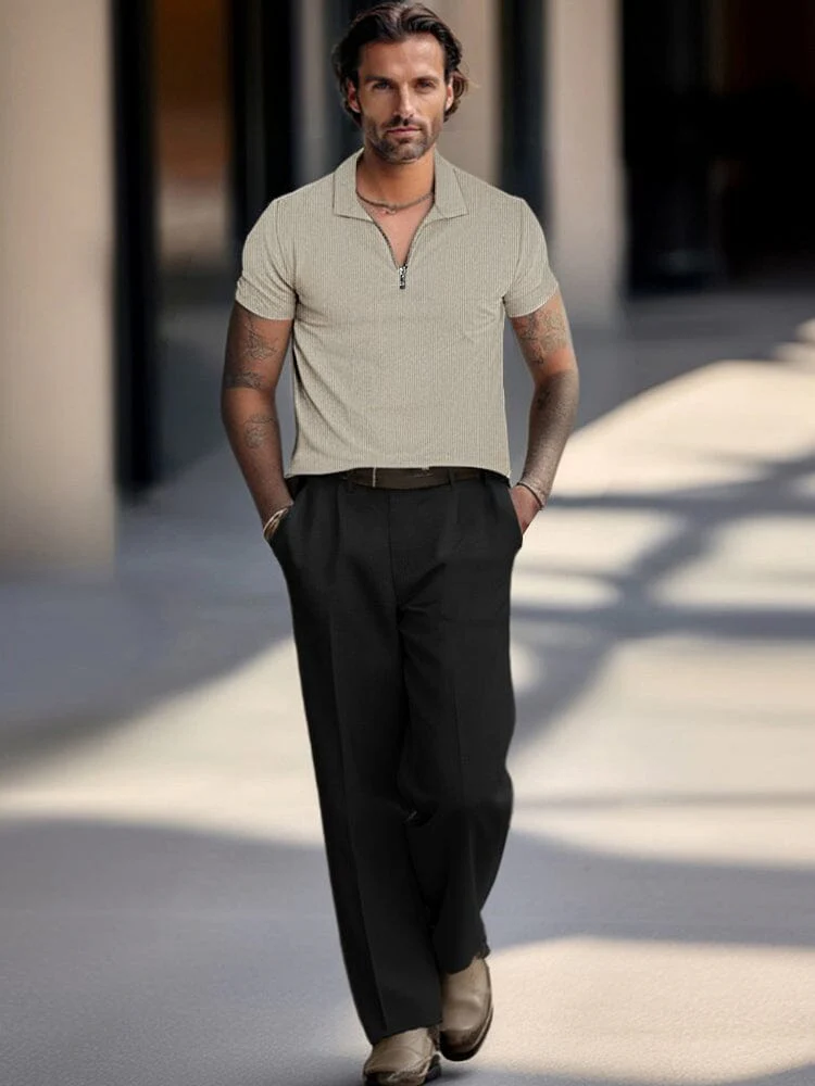Beathable Corduroy Polo Shirt - Image 6