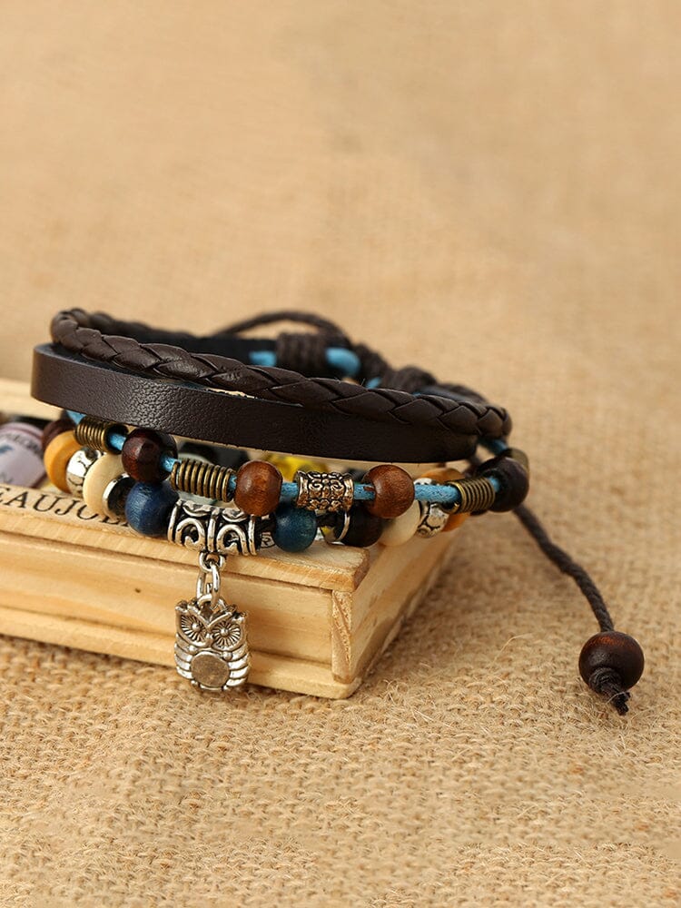 Bohemian Owl Layered Bracelet - Image 4