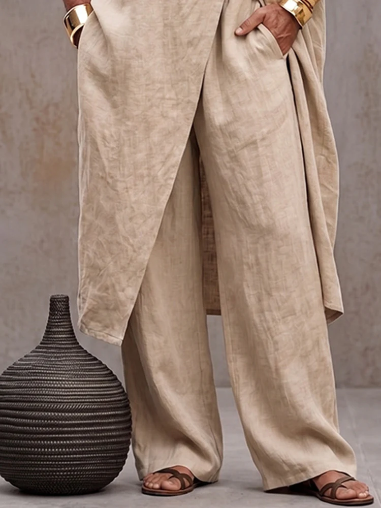 Boho Artistic Cotton Loose Fit Matching Set - Image 4
