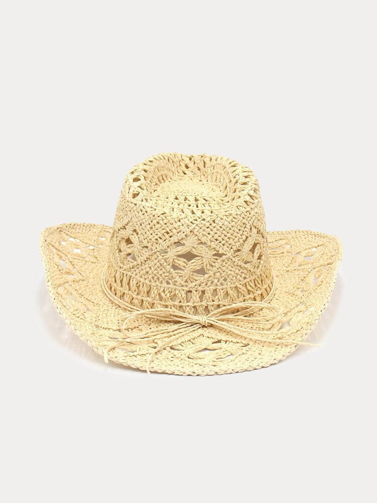 Breathable Hollow Woven Straw Hat - Image 6