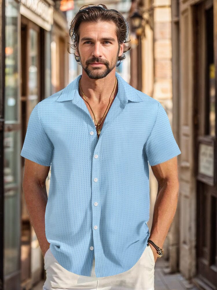 Breathable Plaid Textured Shirt - Image 2