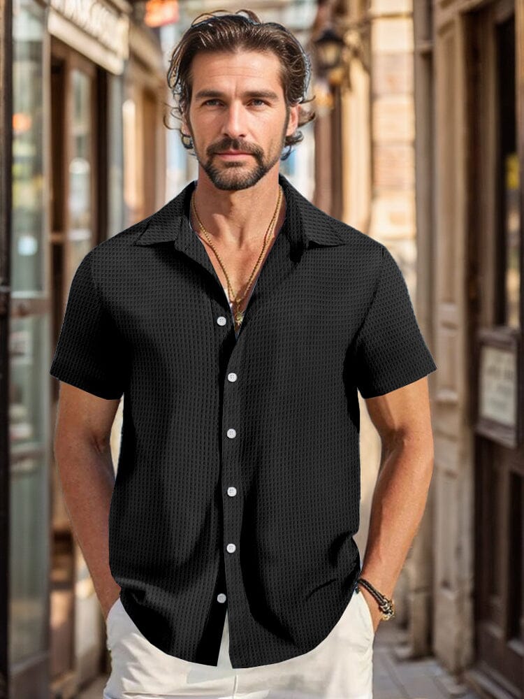 Breathable Plaid Textured Shirt - Image 3