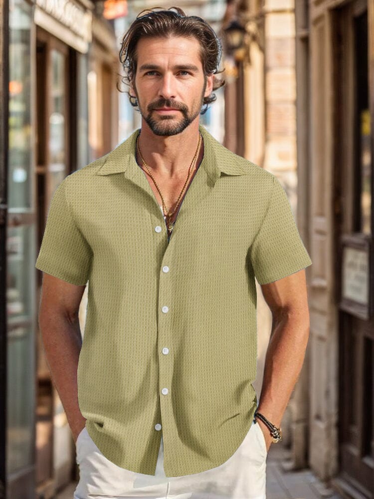 Breathable Plaid Textured Shirt - Image 4