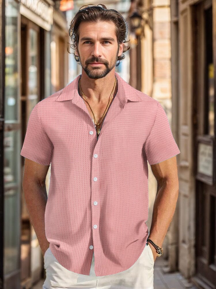 Breathable Plaid Textured Shirt - Image 5