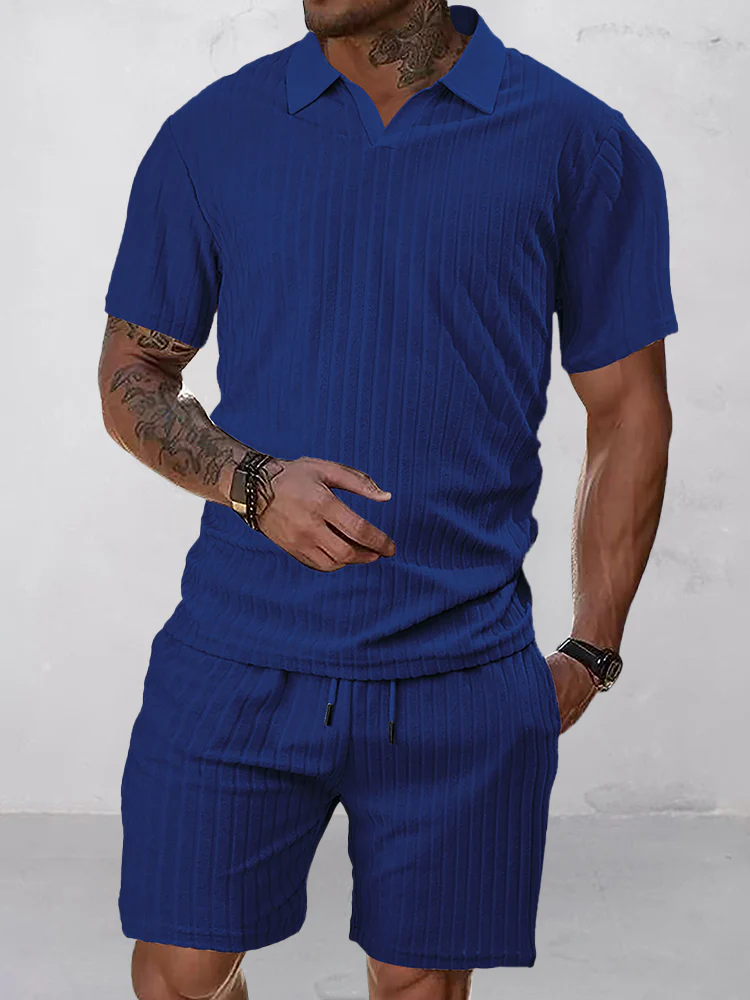Breathable Vertical Stripe Matching Set - Image 3