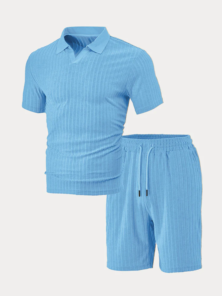 Breathable Vertical Stripe Matching Set - Image 7