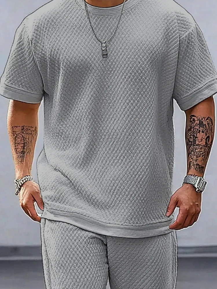 Breathable Waffle 2-Piece Athleisure Set - Image 3