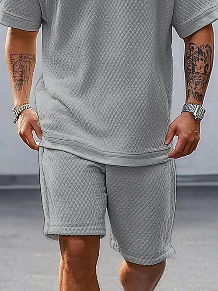 Breathable Waffle 2-Piece Athleisure Set - Image 4