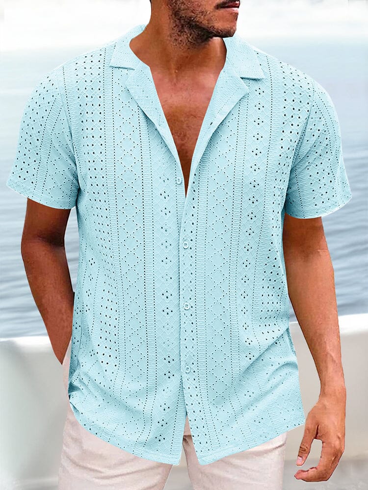 Breezy Eyelet Casual Shirt - Image 3